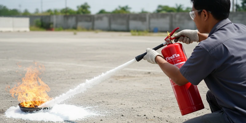 Cara penggunaan alat pemadam api media foam.
