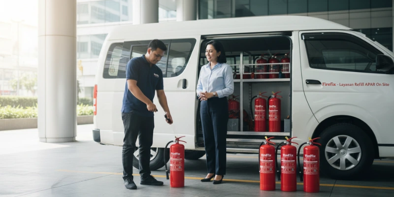 Jasa refill APAR Jakarta on site.