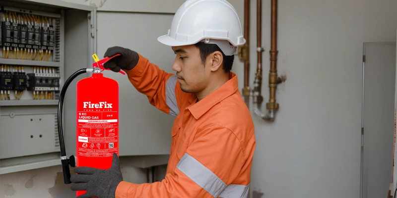 Harga refill APAR liquid gas standar tinggi.