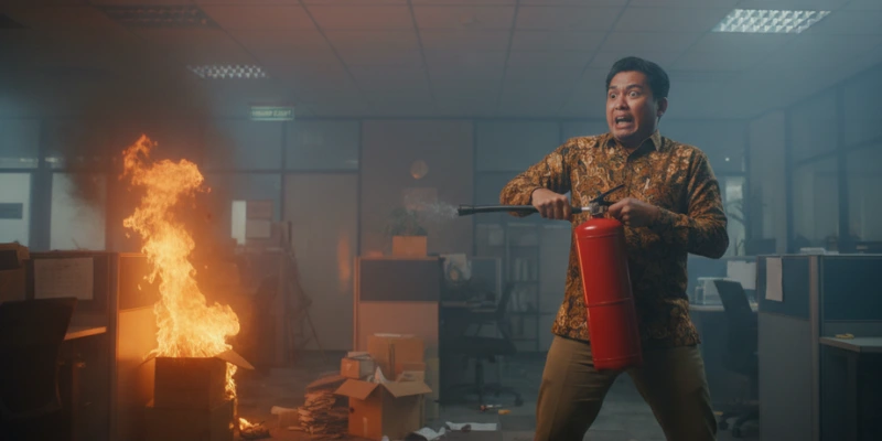 Kesalahan pakai APAR.