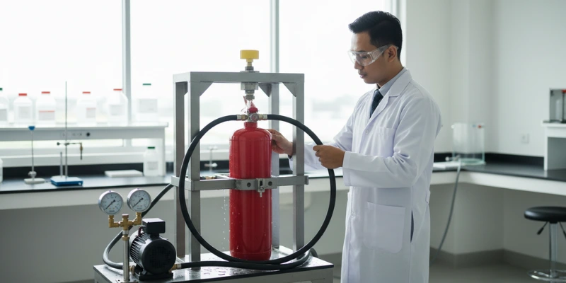 SNI alat pemadam api ringan pengujian hydrotest.